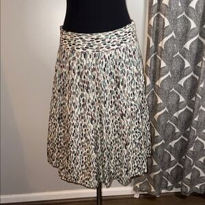 Banana Republic Cotton/ Silk Blend Pleated Midi Skirt SZ 6